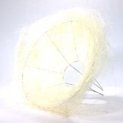 [A-002597] Boekethouder Sisal rond los Gebleekt 20 cm