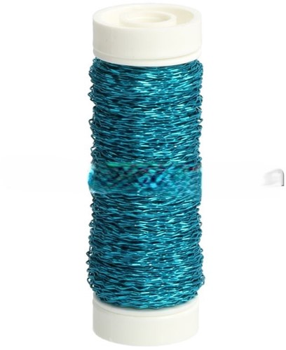 [A-024825] Bouilloneffectdraad 27 Turquoise 25 gram