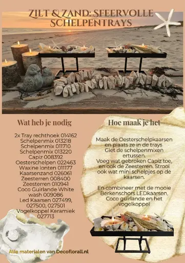 [A-028105] Zilt & Zand: Sfeervolle Schelpentrays Stel zelf je pakket samen
